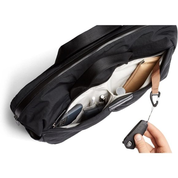 Men Black Mesh 20L laptop Messenger Work Zipper Bag - Picture 4 of 8